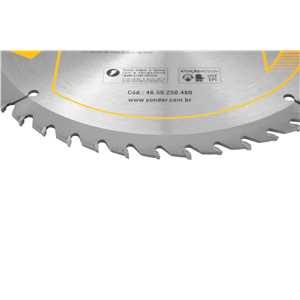 Lâmina de serra circular com dentes de metal duro/vídea, 250 mm x 30 mm, 48 dentes, VONDER