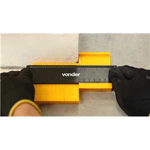Gabarito copiador de contornos, 14 cm, VONDER