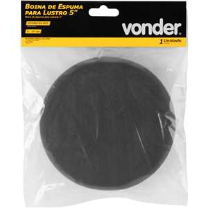 Boina de espuma para lustro 5", para politriz rotativa ou roto-orbital, VONDER
