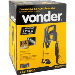 Lavadora de alta pressão LAV 2300I, 2.320 lbf/pol², 220 V~, VONDER