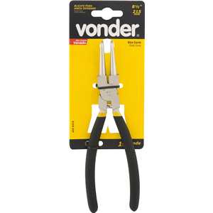Alicate para anéis interno, bico curvo, 8.1/2", VONDER