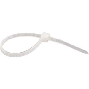 Abraçadeira de nylon, branca, 100 mm x 2,5 mm, com 1.000 peças, VONDER