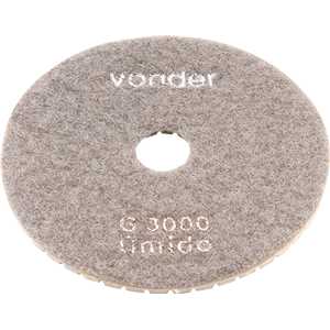 Disco de lixa diamantado com costado em pluma 4", grão 3000, VONDER