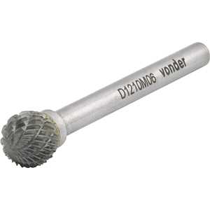 Lima rotativa esférica, 6,0 mm x 6,0 mm, com haste 3,0 mm, VONDER