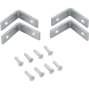 Cantoneira para cortina, 3 cm x 3 cm, zincada, com 4 peças, VONDER