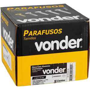 Parafuso madeira chipboard, cabeça flangeada, fenda cruzada/phillips, 4,0 mm x 45 mm, VONDER