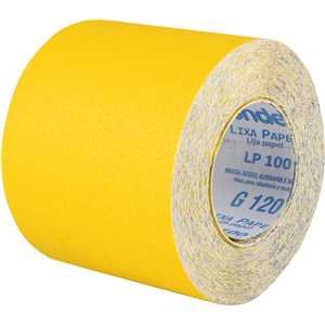 Lixa costado de papel em rolo, 120 mm x 25 m, grão 120, LP 100, VONDER