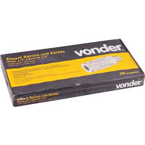 Engate rápido de 1/4", com rosca macho 1/2" NPT, com esferas, VONDER