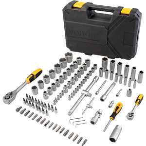 Jogo de soquetes e ponteiras com encaixe de 1/4" e de 1/2", com catraca, 108 peças, VONDER