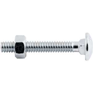 Parafuso francês zincado, 1/4" x 1.3/4", com porca, VONDER