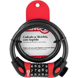 Cadeado para bicicleta, 60 cm, com segredo, NOVE54