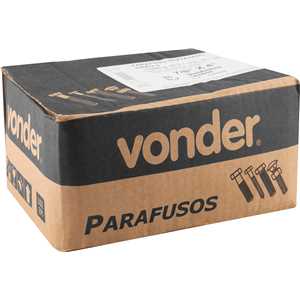 Parafuso sextavado zincado 7/8" x 4", UNC, rosca parcial, VONDER