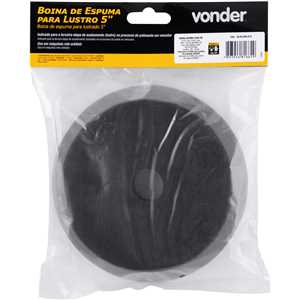 Boina de espuma para lustro 5", para politriz roto-orbital, VONDER