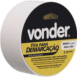 Fita adesiva para demarcação, 48 mm x 30 m branca VONDER