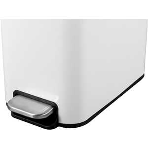 Lixeira retangular, 5 litros, inox, branca, VONDER