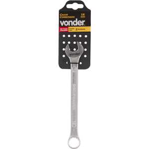 Chave combinada 16 mm, aço cromo vanádio, reta, VONDER