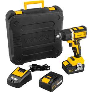 Chave de impacto, bateria 18V, encaixe de 1/2", carregador bivolt, CIV 180B, VONDER