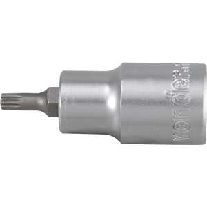 Soquete multidentado, curto, com encaixe de 1/2", M5, VONDER
