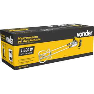 Misturador elétrico de argamassa com 2 pás, 1.600 W, MAV 1602, 127 V~, VONDER