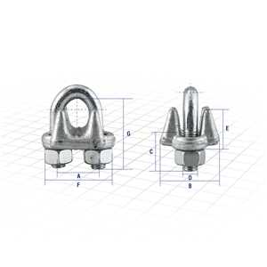 Clips para cabo de aço 5/16" - 7,94 mm, pesado, VONDER PLUS