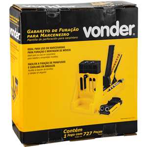Jogo de gabarito de furação para marceneiro, VONDER