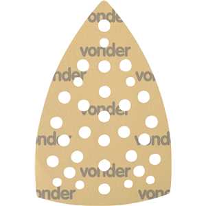 Lixa triangular com costado em papel com fibra de poliéster, 158 mm x 158 mm x 103 mm, grão 180, embalagem com 10 peças, VONDER
