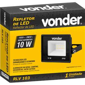 Refletor de LED, 10 W, RLV 103 VONDER