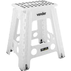 Banqueta plástica dobrável, transparente, altura 450 mm, VONDER