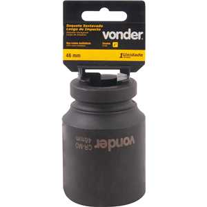 Soquete sextavado longo de impacto, 46 mm, encaixe de 1", VONDER