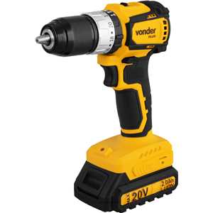 Parafusadeira/furadeira de impacto a bateria, 20 V, fonte de carregamento bivolt automática, PFV 212CIB VONDER PLUS