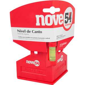 Nível plástico para canto base magnética, NOVE54