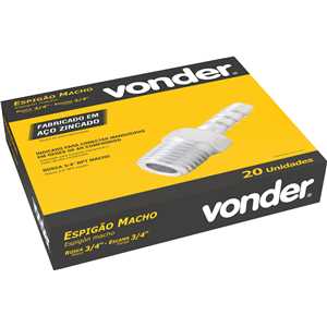 Espigão rosca macho de 3/4" NPT com escama de 3/4", VONDER