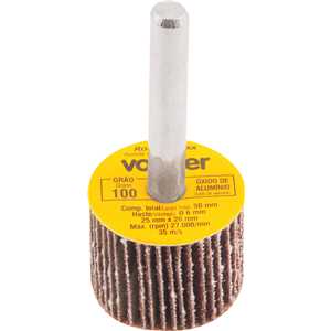 Roda de lixa 25 mm x 20 mm com haste, grão 100 VONDER