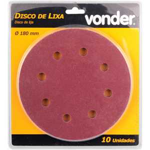 Disco de lixa com costado em pluma 180 mm, grão 240, para a lixadeira LPV 750, VONDER