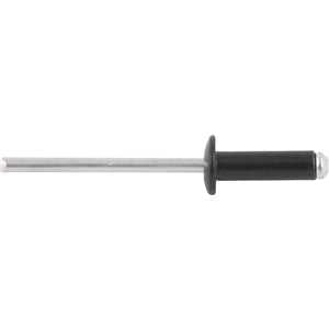 Rebite de repuxo 4,0 mm x 12,0 mm, preto, pacote com 100 peças NOVE54