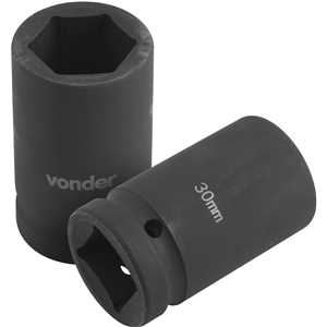Soquete sextavado de impacto, encaixe de 1" x 30,0 mm, para desforcímeto, VONDER