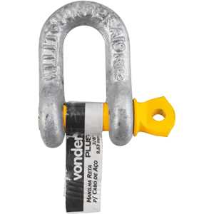 Manilha reta para cabo de aço, 3/8", VONDER PLUS