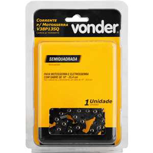 Corrente para motosserra com sabre de 10'', V38P13SQ, VONDER