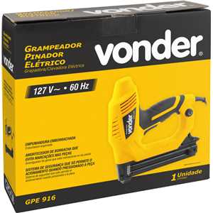 Grampeador / pinador elétrico GPE 916, 127 V~, VONDER