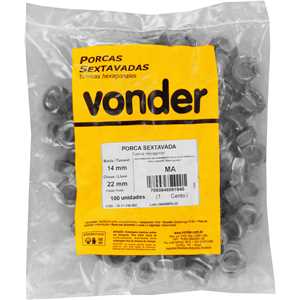 Porca sextavada 8.8, 14 mm, MA, DIN 934, VONDER