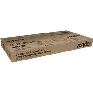 Bancada dobrável com porta-ferramentas, 1.200 mm x 1.440 mm x 640 mm, 150 kgf, VONDER
