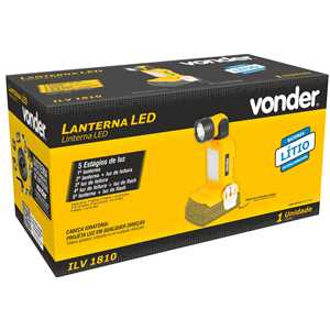 Lanterna de LED, bateria intercambiável de 18 V, sem bateria e sem carregador, ILV 1810 VONDER
