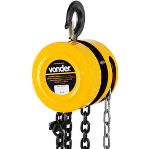 Talha manual, 1 tonelada (1 tf), elevação 5 m, VONDER