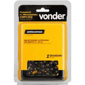 Corrente para motosserra com sabre de 16'', V38P13SQ, VONDER