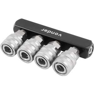 Engate rápido de 1/4", rosca fêmea 1/4" NPT, quádruplo, VONDER