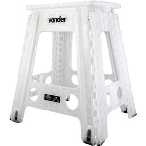 Banqueta plástica dobrável, transparente, altura 450 mm, VONDER