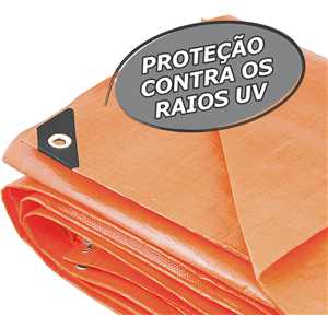 Lona reforçada de polietileno laranja 10 m x 6 m, VONDER PLUS