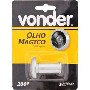 Olho mágico, com visor cromado, VONDER