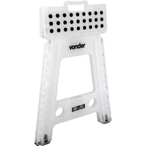 Banqueta plástica dobrável, transparente, altura 450 mm, VONDER