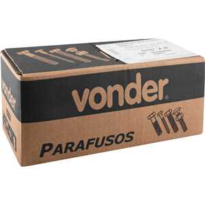 Parafuso sextavado zincado 5/16" x 4", UNC, rosca parcial, VONDER